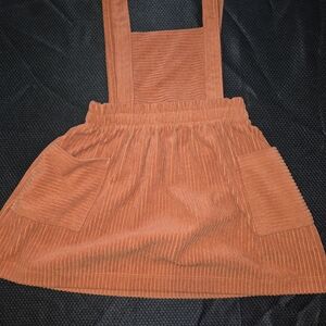 Girls Wonder Nation Orange Corduroy Kids Romper. Overall/skirt. 3T